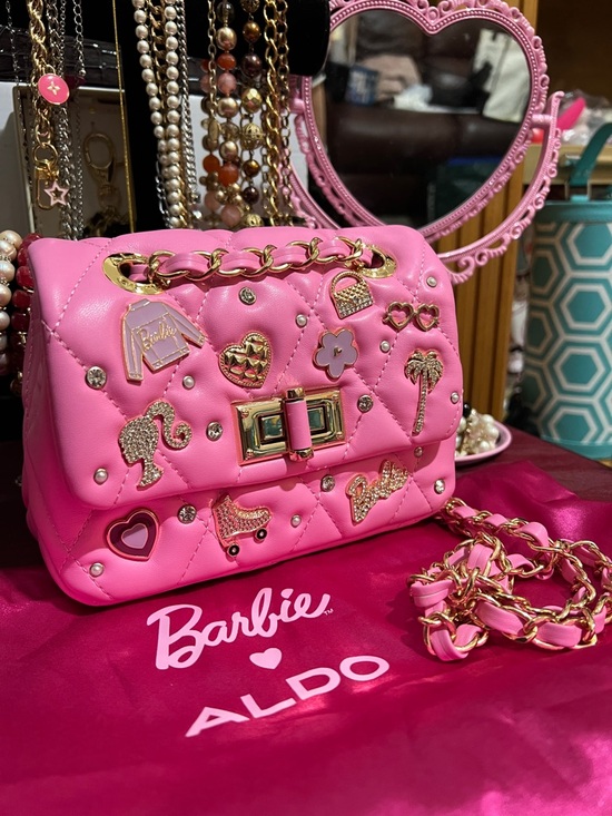 Aldo X Barbie Handbags - Barbie x ALDO Pink Quilted Chain Crossbody Bag